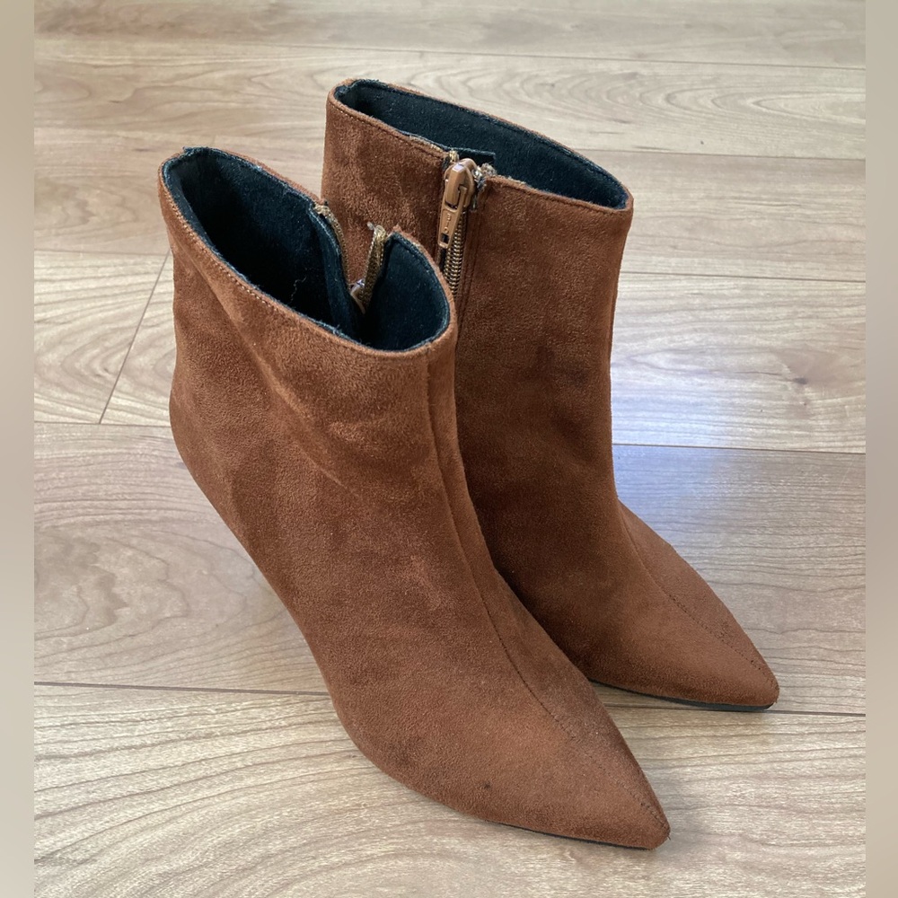 Handmade suede ankle boots
